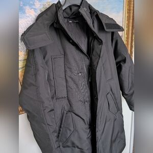 Zara Black Winter Parka Coat